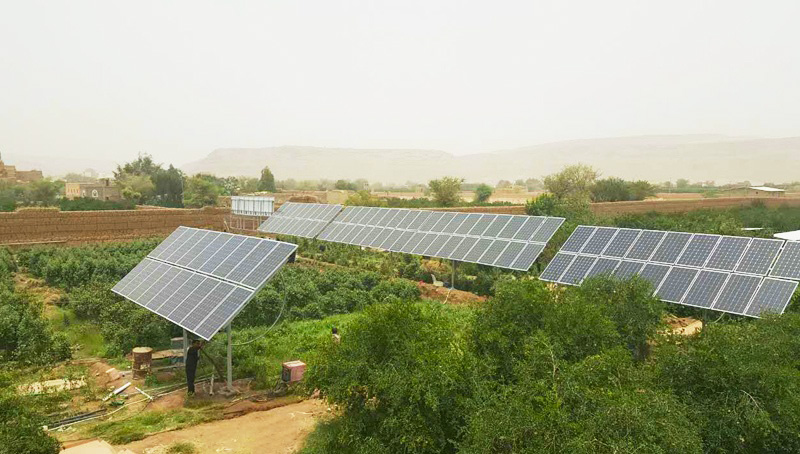 Restar 22KW نظام المضخة الشمسية للري الزراعي في صنعاء ، اليمن.